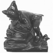 Коробочка "Гном на скале с улиткой"