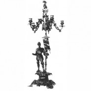 Канделябр на 5 свечей  "Рыцарь со штандартом"(левый)